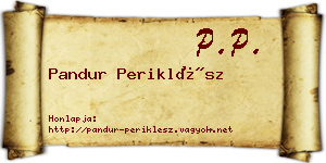 Pandur Periklész névjegykártya